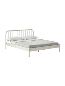 Letto in metallo Sanna, Metallo verniciato a polvere, Beige, Larg. 140 x Lung. 200 cm