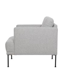 Sillón Fluente, Tapizado: 80% poliéster, 20% ramio , Estructura: madera de pino maciza, Patas: metal con pintura en polv, Tejido gris claro, An 74 x F 85 cm