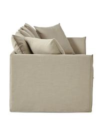 Divano 3 posti Mila, Rivestimento: 100% poliestere Con 100.0, Struttura: legno di pino, fibra di l, Tessuto grigio scuro, Larg. 220 x Alt. 85 cm