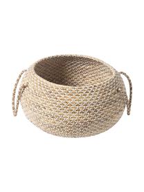 Aufbewahrungskörbe Ilyas aus Seegras, 2er-Set, Seegras, Kunststoff, Beige, Weiß, Set mit verschiedenen Größen
