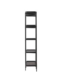Estantería grande de madera y metal Renee, Estantes: tablero de fibras de dens, Estructura: metal con pintura en polv, Negro, An 100 x Al 180 cm