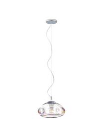 Lampa wisząca ze szkła Amora, Opalizujący, chrom, Ø 35 x W 20 cm
