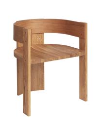 Chaise en bois avec accoudoirs Collector, Bois de chêne et de noyer, huilé, Bois de chêne et de noyer, huilé, larg. 51 x prof. 51 cm