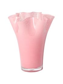 Jarrón de vidrio soplado artesanalmente Inaya, Vidrio soplado artesanalmente, Rosa, Ø 21 x Al 25 cm