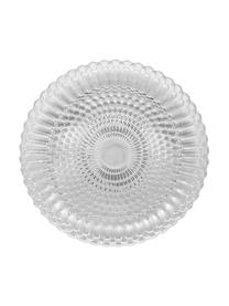 Assiettes à dessert en verre à embossages décoratifs Milesia, 2 pièces, Verre, Transparent, Ø 22 cm