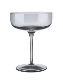 Champagneglazen Fuum, 4 stuks, Glas, Transparant met grijstinten, Ø 11 x H 14 cm, 300 ml
