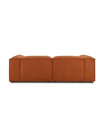 Canapé d'angle modulaire terracotta Lennon, Tissu terre cuite, larg. 238 x prof. 180 cm, méridienne à gauche