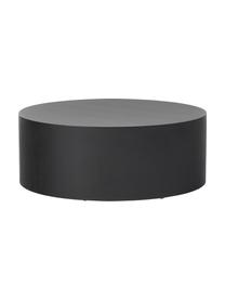 Okrúhly drevený konferenčný stolík Dan, MDF-doska, orechové drevo, Čierna, Ø 80 x V 30 cm
