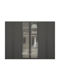 Drehtürenschrank Skat Shine mit beleuchteten Glastüren, Griffe: Metall, beschichtet, Anthrazit, B 301 x H 223 cm
