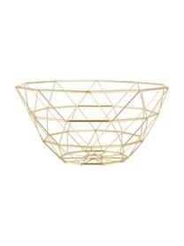 Cesto Diamond Cut, Metallo, Dorato, Ø 30 x Alt. 15 cm