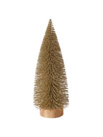 Deko-Weihnachtsbäume-Set Tarvo, 3-tlg., Mitteldichte Holzfaserplatte (MDF), Polyester-Filz, Goldfarben, Set mit verschiedenen Größen