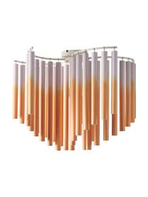 Lámpara de techo de diseño Coralie, Pantalla: 100% madera de fresno, Rosa, naranja, Ø 12 x Al 45 cm