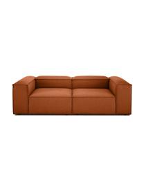 Modulares Sofa Lennon (3-Sitzer), Bezug: Polyester Der hochwertige, Gestell: Massives Kiefernholz, FSC, Füße: Kunststoff, Webstoff Terrakotta, B 238 x T 119 cm