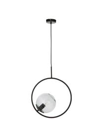 Lampa wisząca ze szkła dymionego Chloe, Szary, czarny, S 40 x W 51 cm