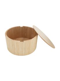 Stolik kawowy z miejscem do przechowywania Nele, Płyta pilśniowa (MDF) z fornirem z drewna jesionowego, Drewno naturalne, Ø 70 cm