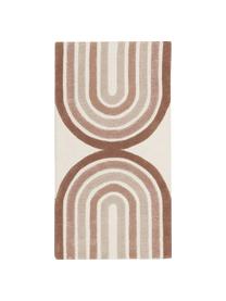 Handgetuft kortpolig vloerkleed Jules in beige/roze, Beige & rozetinten, met patroon, B 120 x L 180 cm (maat S)