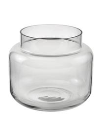 Glazen vaas Lasse in grijs, Glas, Grijs, transparant, Ø 16 x H 14 cm