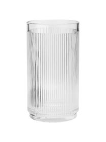 Glazen flessenkoeler Pilastro met groefreliëf, Glas, Transparant, Ø 11 x H 20 cm