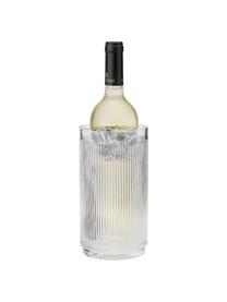 Glas-Flaschenkühler Pilastro mit Rillenrelief, Glas, Transparent, Ø 11 x H 20 cm