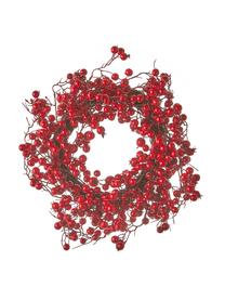 Künstlicher Weihnachtskranz Stirling Ø 40 cm, Rot, Ø 40 x H 10 cm