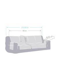 Narzuta na sofę Levante, 65% bawełna, 35% poliester, Szarozielony, S 190 x D 220 cm