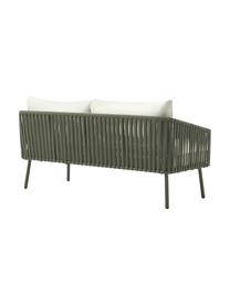 Garten-Lounge-Set Malo, 4-tlg., Bezug: 100 % Polyester Der hochw, Gestell: Aluminium, pulverbeschich, Tischplatte: Glas, Off White, Olivgrün, Set mit verschiedenen Größen