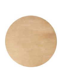 Mesa de comedor redonda en fresno Menorca, Ø 100 cm, Tablero: chapa de madera de fresno, Estructura: metal con pintura en polv, Madera, negro, Ø 100 x Al 75 cm