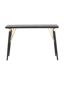 Konzolový stolek se zlatými prvky Jana, Černá, zlatá, Š 120 cm, H 40 cm