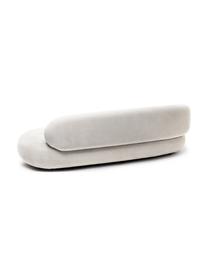Divano curvo a fagiolo 3 posti Alba, Rivestimento: 97% poliestere, 3% nylon , Struttura: legno massiccio di abete , Piedini: plastica, Tessuto bianco crema, Larg. 235 x Prof. 114 cm, schienale a destra