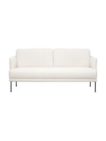 Sofa Teddy z metalowymi nogami Fluente (2-osobowa), Tapicerka: 100% poliester (Teddy) Dz, Stelaż: lite drewno sosnowe z cer, Nogi: metal malowany proszkowo, Kremowobiały Teddy, S 166 x G 85 cm