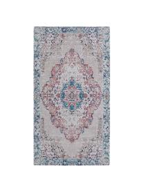 Žinylkový koberec ve vintage stylu Avignon, Odstíny modré, se vzorem, Š 80 cm, D 150 cm (velikost XS)