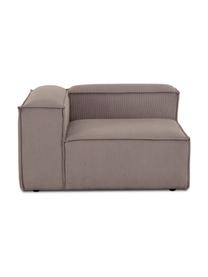 Módulo de esquina de pana sofá Lennon, Tapizado: pana (92% poliéster, 8% p, Estructura: madera de pino maciza, ma, Patas: plástico, Pana marrón, An 119 x F 119 cm, chaise longue izquierda