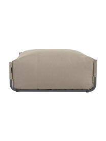 Outdoor poef Square, Bekleding: polyester, polypropyleen,, Frame: gelakt aluminium, Beige, B 101  x D 101 cm