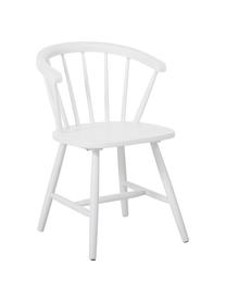 Krzesło z podłokietnikami z drewna w stylu windsor Megan, 2 szt., Drewno kauczukowe, lakierowane, Biały, S 53 x G 52 cm