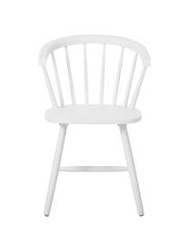 Krzesło z podłokietnikami z drewna w stylu windsor Megan, 2 szt., Drewno kauczukowe, lakierowane, Biały, S 53 x G 52 cm