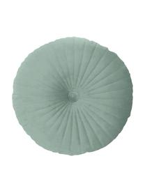 Cuscino rotondo in velluto verde menta lucido Monet, Rivestimento: 100% velluto di poliester, Verde menta, Ø 40 cm