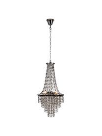 Araña Allington, Estructura: metal cromado, Anclaje: metal cromado, Negro, cromo, Ø 38 x Al 68 cm