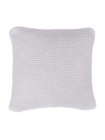 Pletený povlak na polštář z organické bavlny Adalyn, 100 % bio bavlna, s certifikátem GOTS, Šedá, Š 40 cm, D 40 cm