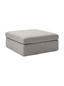 Puf Russell, Tapicerka: 100% bawełna Dzięki tkani, Stelaż: lite drewno sosnowe z cer, Nogi: tworzywo sztuczne, Szara tkanina, S 103 x W 43 cm