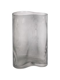 Vaso di design in vetro trasparente Allure, Vetro colorato, Trasparente, Larg. 10 x Alt. 27 cm