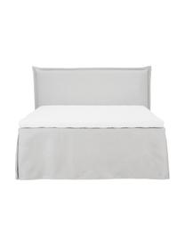 Letto boxspring Premium Violet, Materasso: nucleo a 5 zone di molle , Piedini: legno massiccio di betull, Tessuto grigio chiaro, Larg. 140 x lung. 200 cm, grado di durezza H2