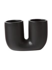 Set de jarrones artesanales de gres Filicio, 2 uds., Gres, Negro, Set de diferentes tamaños