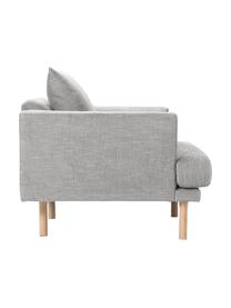 Sofa-Sessel Adrian, Bezug: 47 % Viskose, 23 % Baumwo, Gestell: Sperrholz, Füße: Eichenholz, geölt, Webstoff Hellgrau, B 90 x H 79 cm