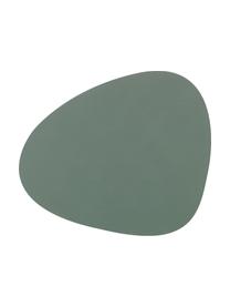 Podkładka ze skóry Curve, 4 szt., Skóra, guma, Zielony, S 44 x D 37 cm