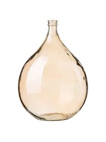 Bodenvase Drop aus recyceltem Glas in Bernsteinfarben, Recyceltes Glas, GRS-zertifiziert, Bernsteinfarben, transparent, Ø 40 x H 56 cm