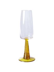 Sklenice na šampaňské Swirl, 2 ks, Sklo, Transparentní, žlutá, Ø 8 cm, V 22 cm, 290 ml