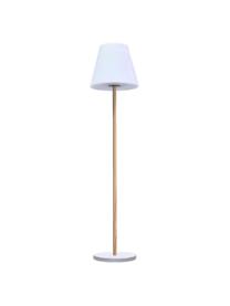Solarna lampa podłogowa z funkcją przyciemniania Standby, Biały, jasny brązowy, Ø 34 x W 150 cm