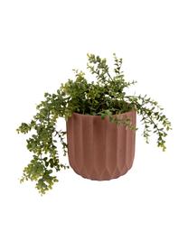 Osłonka na doniczkę z betonu Stripes, Ceramika, Brązowy, Ø 15 x W 15 cm