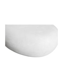 Oválný konferenční stolek Pebble, Vláknitá hlína, Bílá, Š 65 cm, V 31 cm