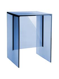 Table d'appoint design Max-Beam, Polypropylène teinté et transparent, certifié Greenguard, Bleu, larg. 33 x haut. 47 cm